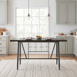 Foundry Brown/Gunmetal Counter Height Table with Wine Rack by Homelegance at Eve Furniture