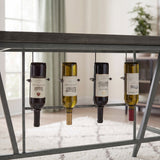 Foundry Brown/Gunmetal Counter Height Table with Wine Rack by Homelegance at Eve Furniture