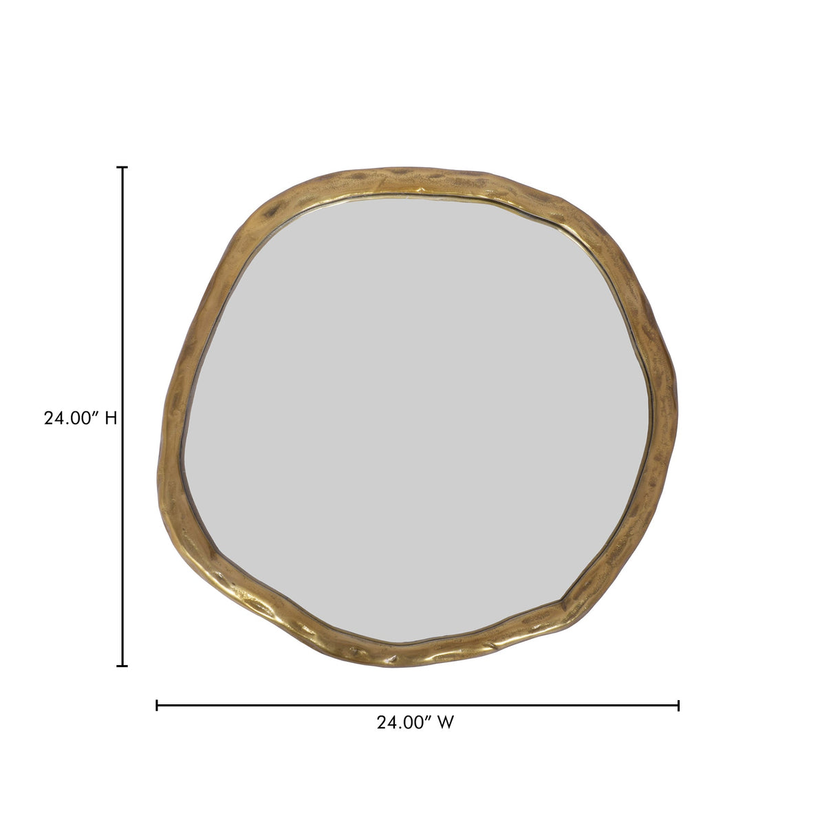 Foundry Gold Small Mirror by Moe's Home at Eve Furniture