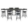 Foundry Gunmetal/Black 7-Piece Counter Height Set by Homelegance at Eve Furniture