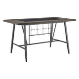 Foundry Gunmetal/Light Brown 7-Piece Counter Height Set by Homelegance at Eve Furniture