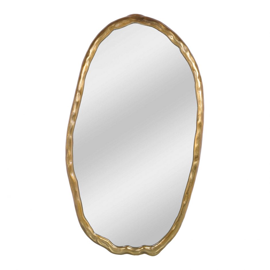 Foundry Oval Mirror Gold by Moe's Home at Eve Furniture