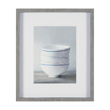 Four Artisan Bowls by Mark Chandon a Framed Art Print Matted under Glass by Mercana at Eve Furniture
