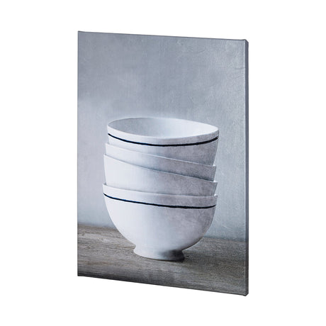 Four Artisan Bowls by Mercana Studio a Hand Embellished Textured Canvas by Mercana at Eve Furniture
