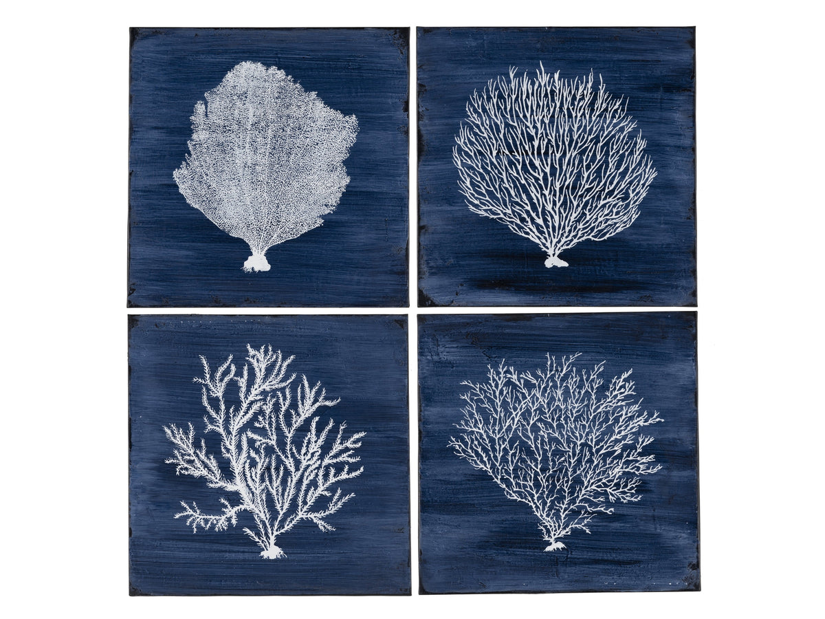 Four Corals Blue/White Canvas by Crestview at Eve Furniture