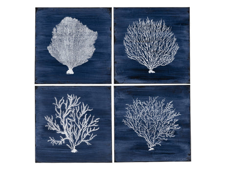 Four Corals Blue/White Canvas by Crestview at Eve Furniture