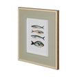 Four Fish I by Emma Scarvey a Hand Embellished Textured Framed Art Print Matted under Glass by Mercana at Eve Furniture