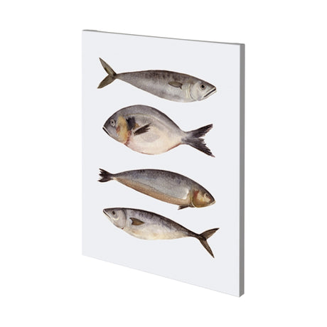 Four Fish II by Emma Scarvey a Hand Embellished Textured Canvas by Mercana at Eve Furniture