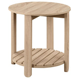 Fowler Natural 3-Piece Round Coffee and End Table Set by Coaster at Eve Furniture