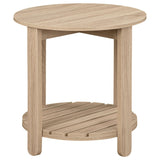 Fowler Natural 3-Piece Round Coffee and End Table Set by Coaster at Eve Furniture