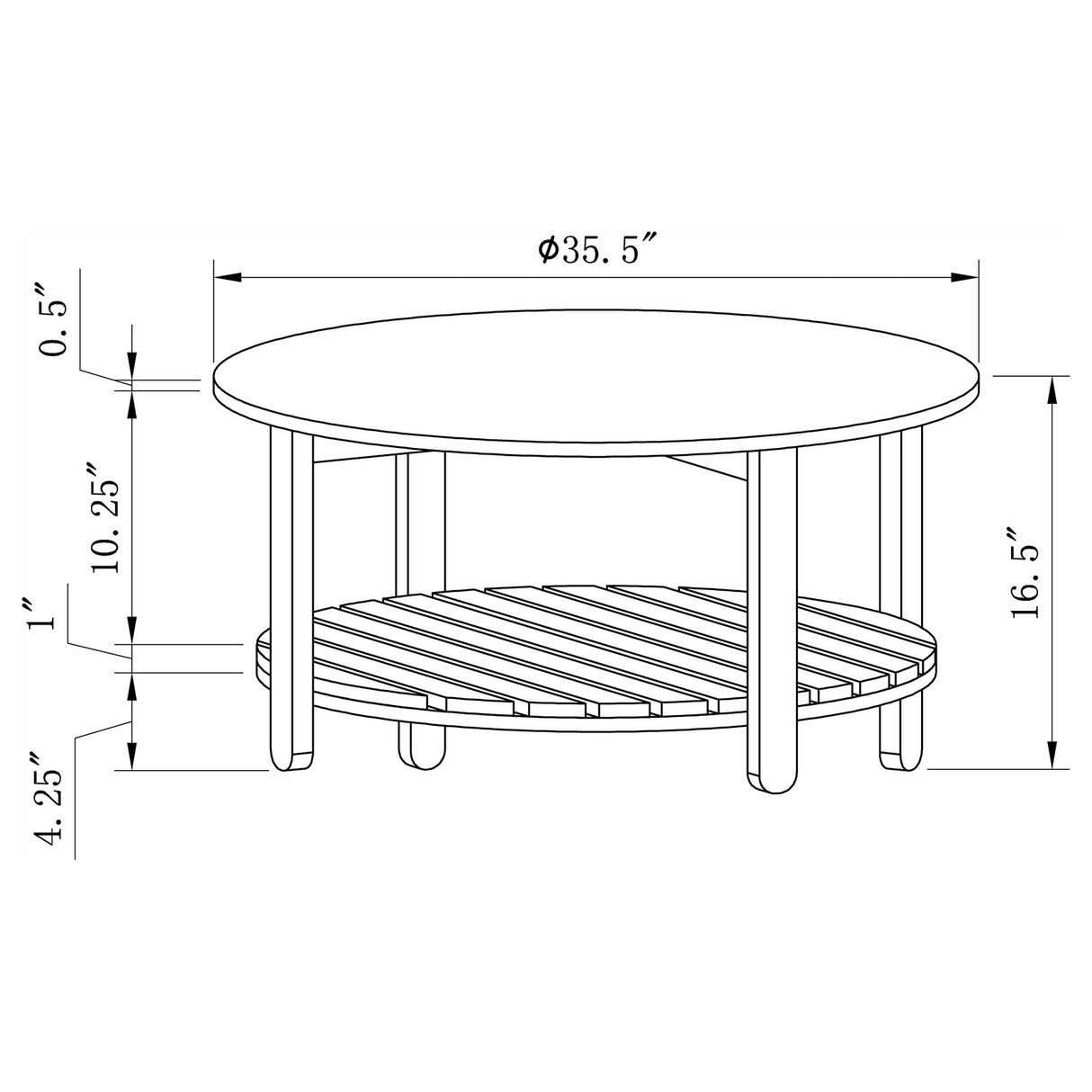 Fowler Natural 3-Piece Round Coffee and End Table Set by Coaster at Eve Furniture