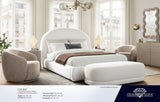 Fox White Performance Fabric Bed by Diamond Sofa at Eve Furniture