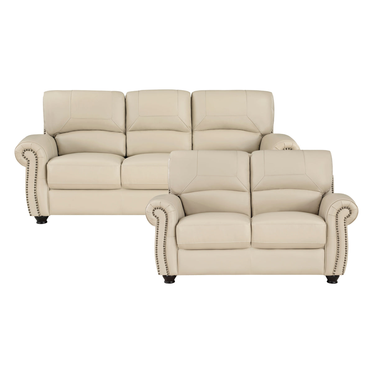 Foxborough Cream 2-Piece Living Room Set by Homelegance at Eve Furniture