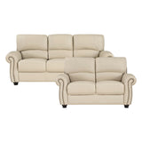 Foxborough Cream 2-Piece Living Room Set by Homelegance at Eve Furniture