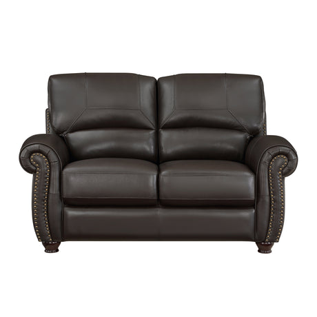 Foxborough Dark Brown 2-Piece Living Room Set by Homelegance at Eve Furniture