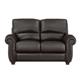 Foxborough Dark Brown Loveseat by Homelegance at Eve Furniture