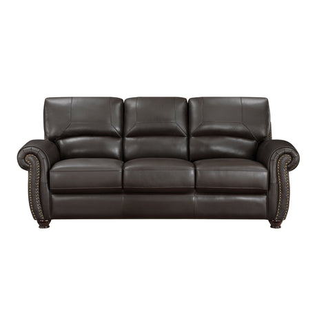 Foxborough Dark Brown Sofa by Homelegance at Eve Furniture