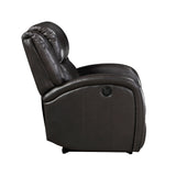 Foxcroft Brown Faux Leather Power Reclining Chair by Homelegance at Eve Furniture