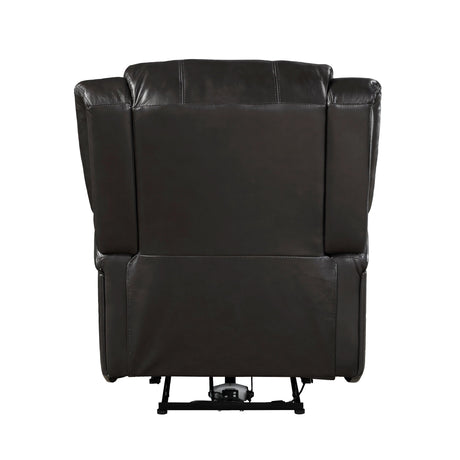 Foxcroft Brown Faux Leather Power Reclining Chair by Homelegance at Eve Furniture