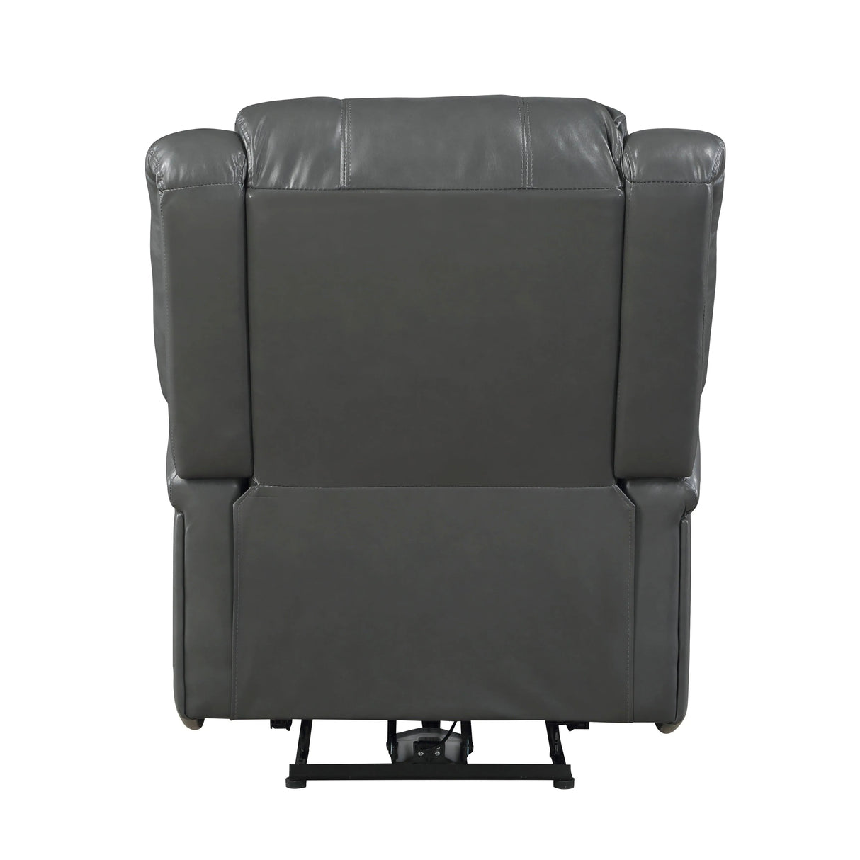 Foxcroft Gray Faux Leather Power Reclining Chair by Homelegance at Eve Furniture