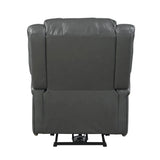 Foxcroft Gray Faux Leather Power Reclining Chair by Homelegance at Eve Furniture