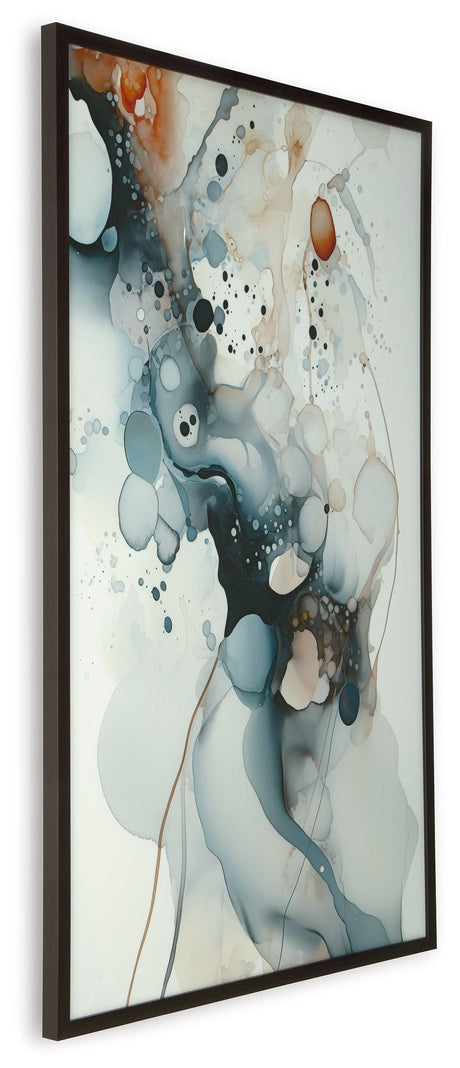 Foxenburg Blue/Amber/White Wall Art by Ashley at Eve Furniture