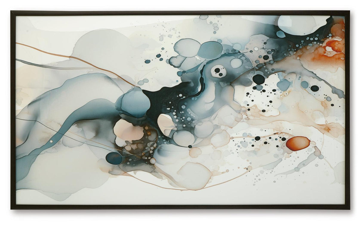 Foxenburg Blue/Amber/White Wall Art by Ashley at Eve Furniture