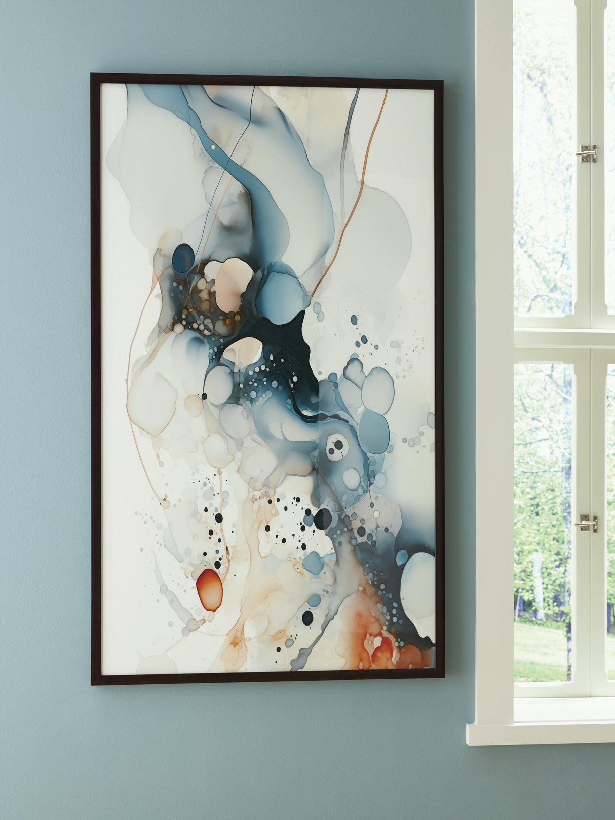 Foxenburg Blue/Amber/White Wall Art by Ashley at Eve Furniture