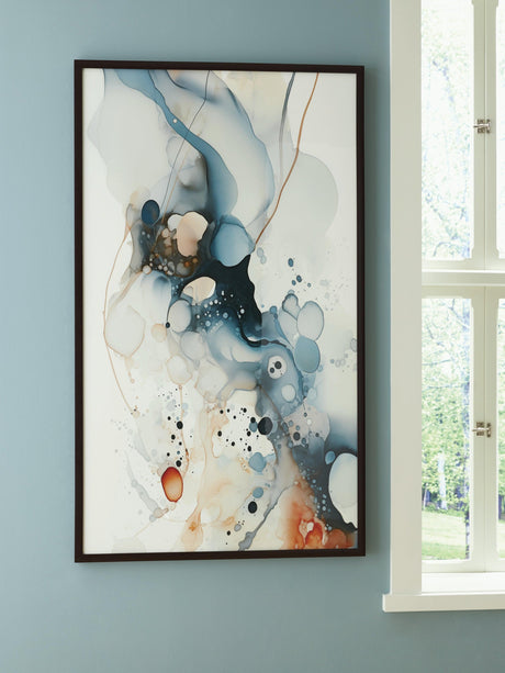 Foxenburg Blue/Amber/White Wall Art by Ashley at Eve Furniture