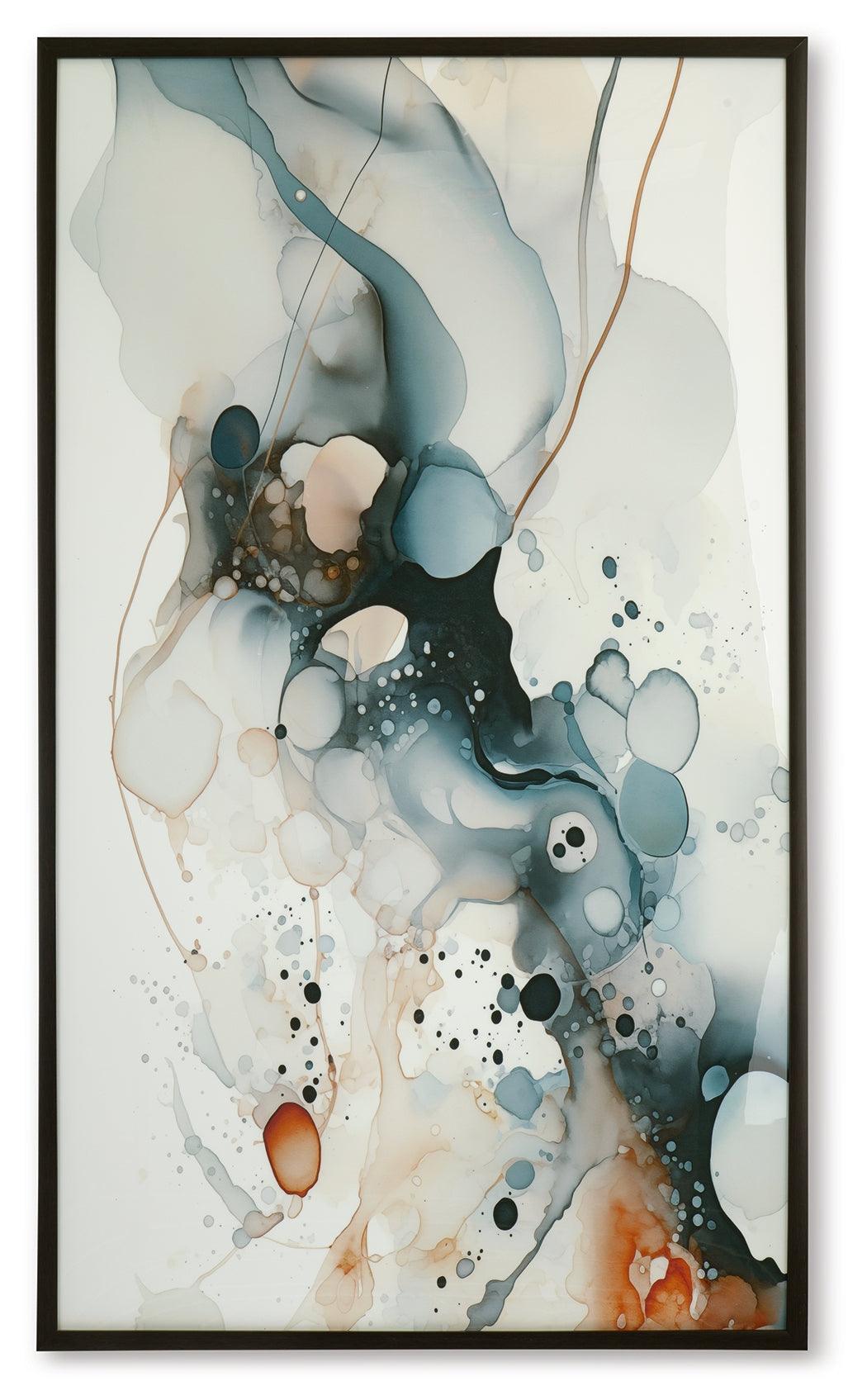 Foxenburg Blue/Amber/White Wall Art by Ashley at Eve Furniture