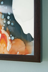 Foxenburg Blue/Amber/White Wall Art by Ashley at Eve Furniture