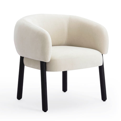 Foxy Cream Performance Basketweave Chenille Accent Chair by TOV Furniture at Eve Furniture