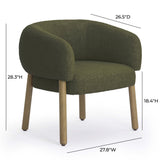 Foxy Textured Fabric Accent Chair by TOV Furniture at Eve Furniture