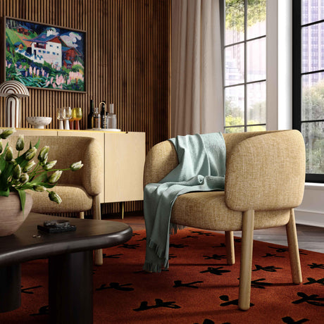 Foxy Textured Fabric Accent Chair by TOV Furniture at Eve Furniture