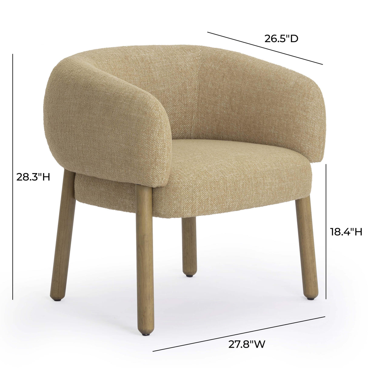 Foxy Textured Fabric Accent Chair by TOV Furniture at Eve Furniture