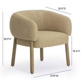 Foxy Textured Fabric Accent Chair by TOV Furniture at Eve Furniture
