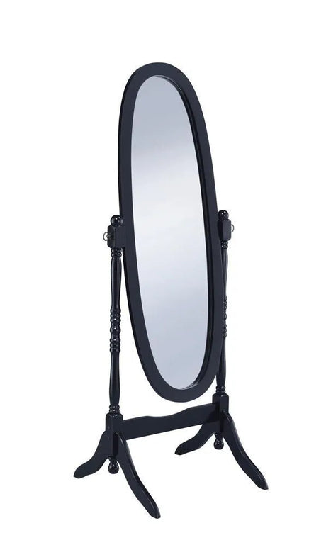 Foyet Black Oval Cheval Mirror by Coaster at Eve Furniture