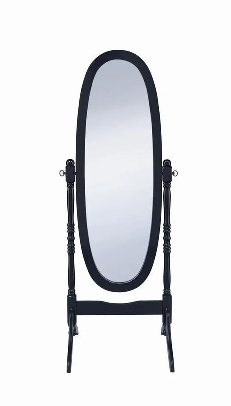 Foyet Black Oval Cheval Mirror by Coaster at Eve Furniture
