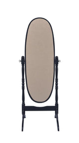 Foyet Black Oval Cheval Mirror by Coaster at Eve Furniture