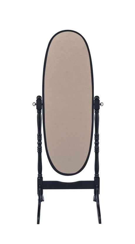 Foyet Black Oval Cheval Mirror by Coaster at Eve Furniture