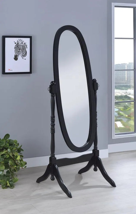 Foyet Black Oval Cheval Mirror by Coaster at Eve Furniture