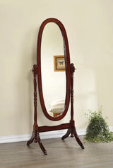 Foyet Merlot Oval Cheval Mirror by Coaster at Eve Furniture