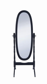 Foyet Black Oval Cheval Mirror