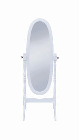 Foyet White Oval Cheval Mirror