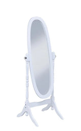 Foyet White Oval Cheval Mirror by Coaster at Eve Furniture