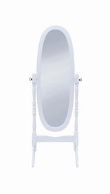 Foyet White Oval Cheval Mirror by Coaster at Eve Furniture