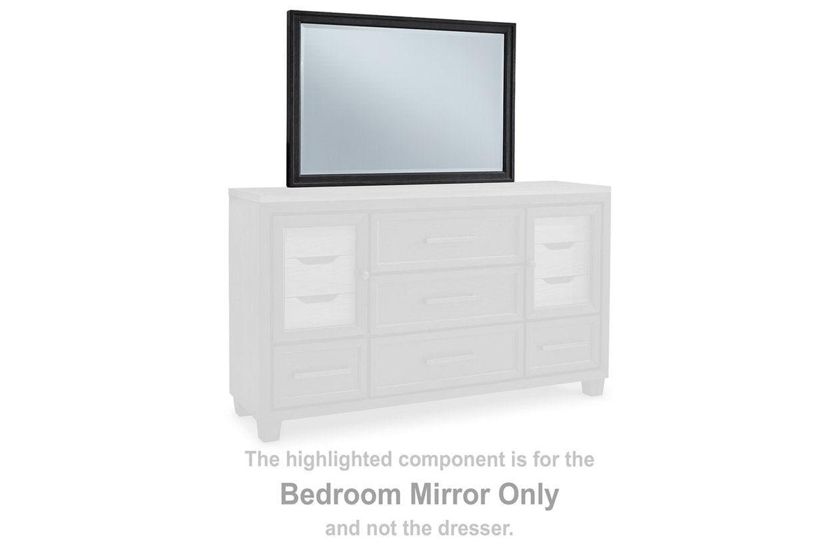 Foyland Black Bedroom Mirror (Mirror Only) by Ashley at Eve Furniture