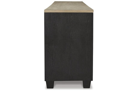 Foyland Black/Brown 83" TV Stand by Ashley at Eve Furniture