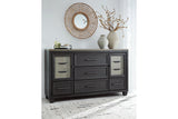 Foyland Black/Brown Dresser by Ashley at Eve Furniture