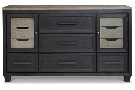 Foyland Black/Brown Dresser by Ashley at Eve Furniture